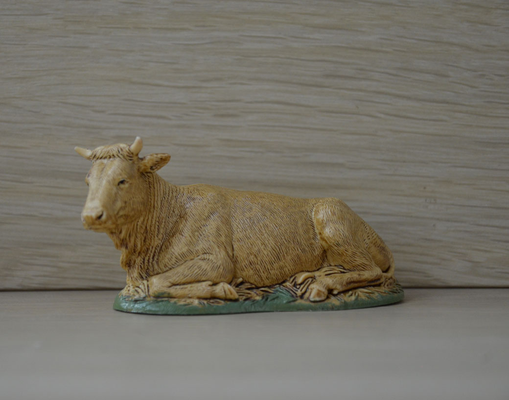 Landi CS1004 Bue statuina presepe 10 cm resina