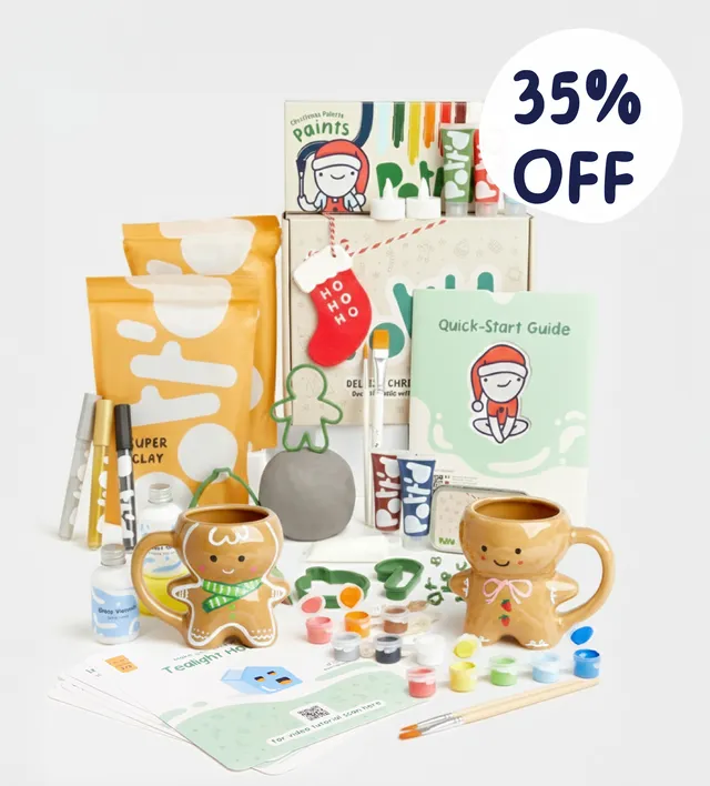 Pott'd Bundles Poterie Noël kit ceramica tazza pan di zenzero