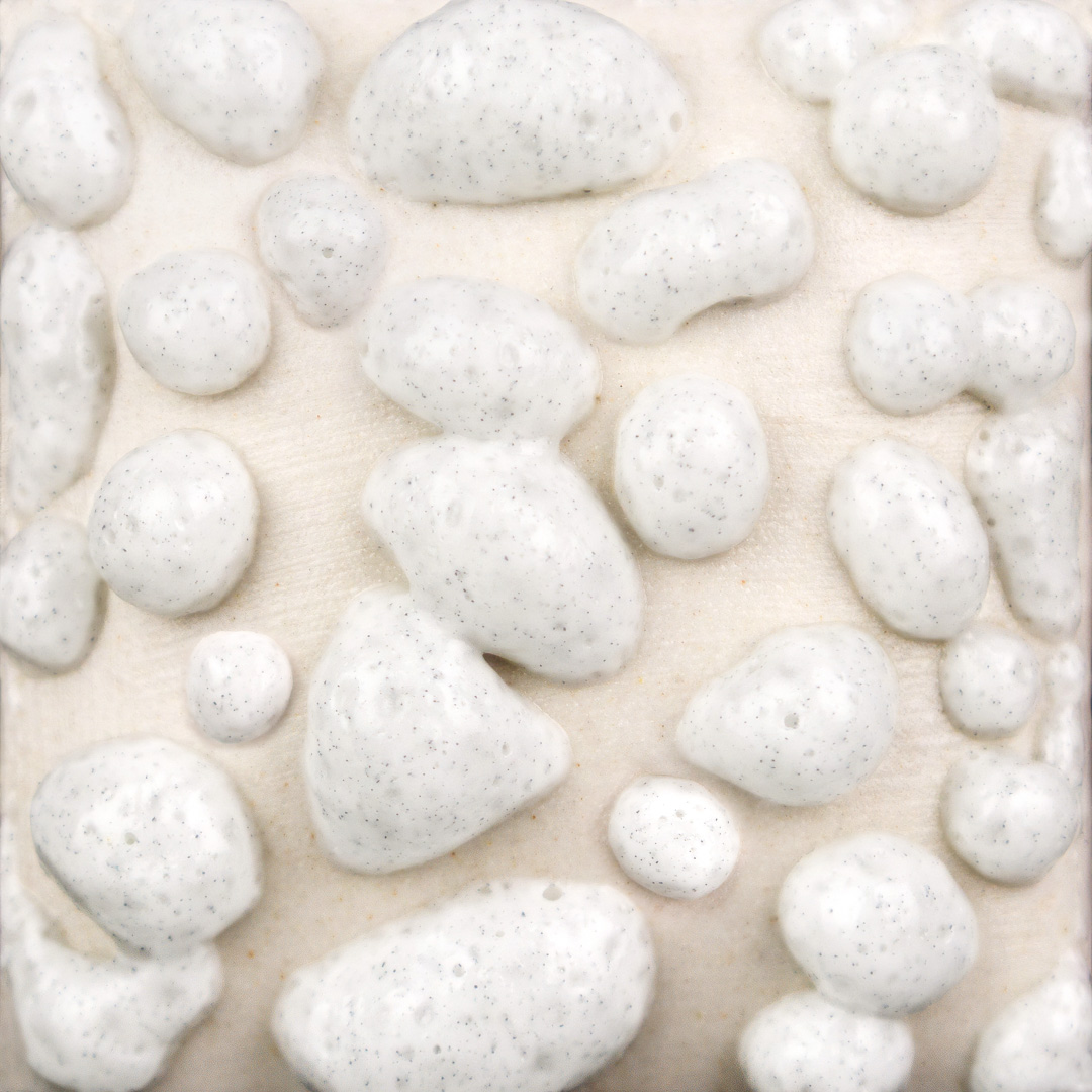 Mayco Ritual White Moon Rocks smalto ceramica texture