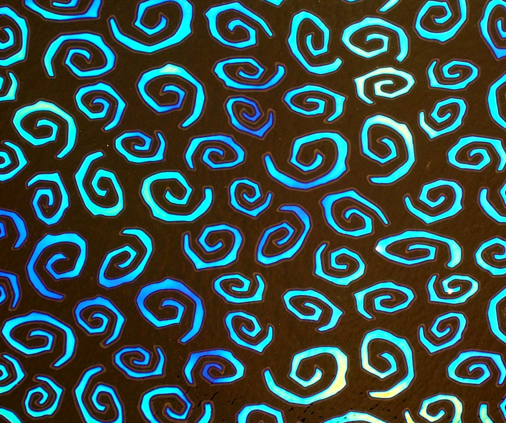 Cbs Borderline Spirals Cyan Copper vetro fusione quarto foglio