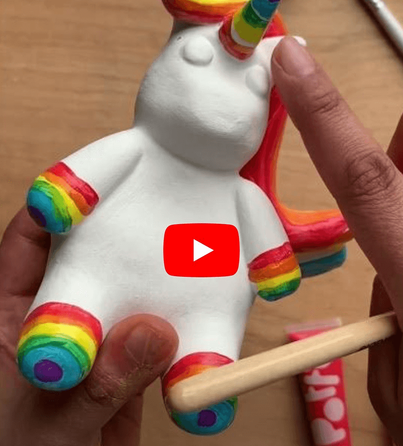 Pott'd Projects Over The Rainbow Unicorn kit ceramica