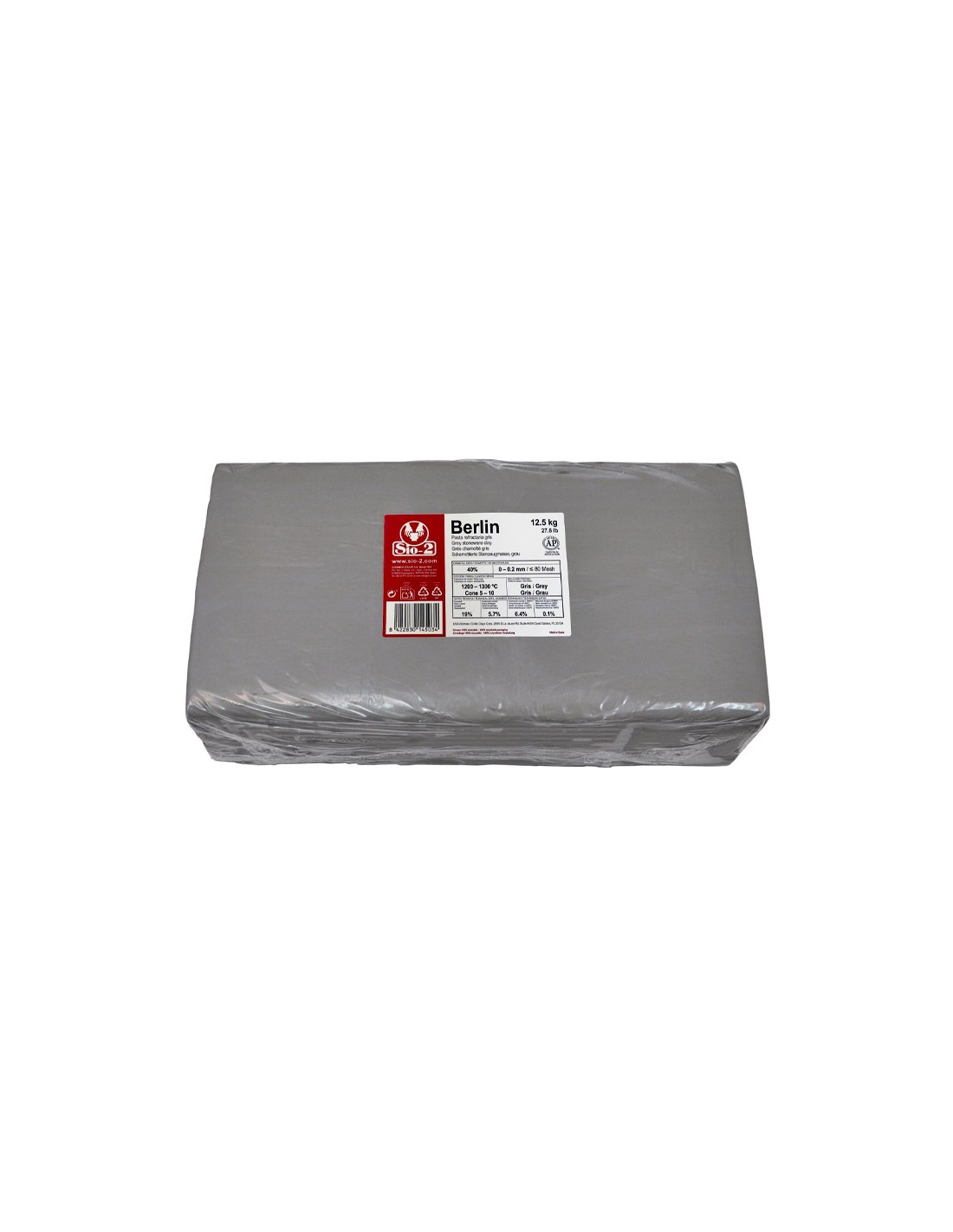 Sio-2 Impasti ceramici Berlin argilla gres grigio refrattario