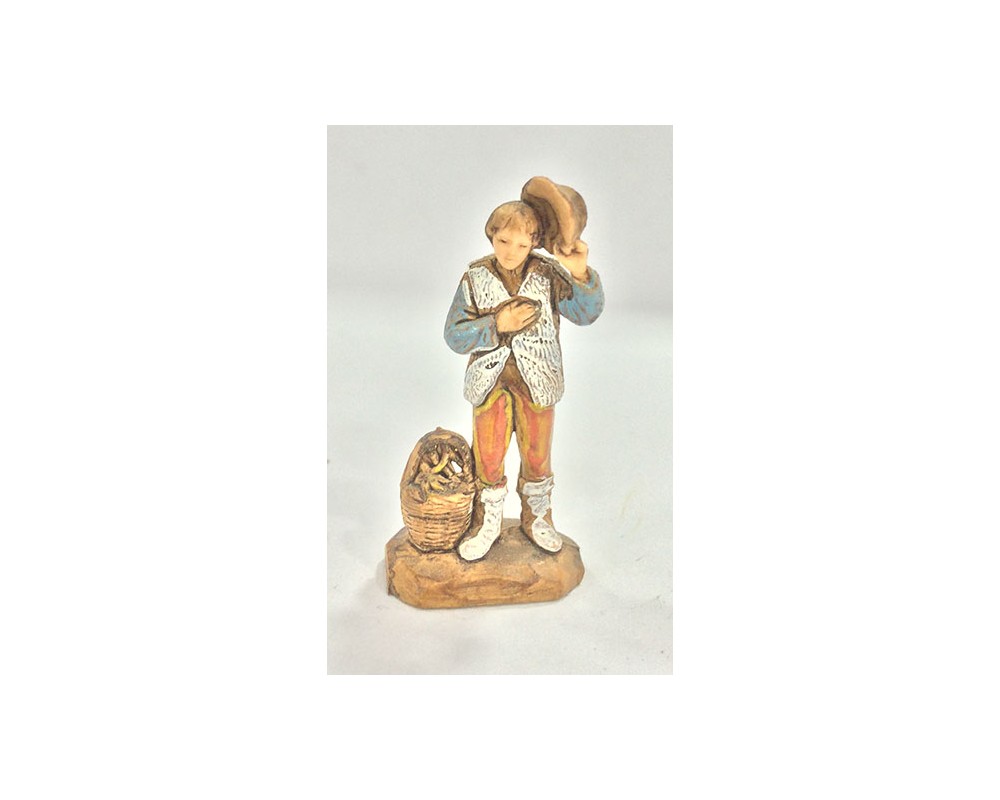 Pastori Landi 3523 Pastore con Cappello Statuina Presepe