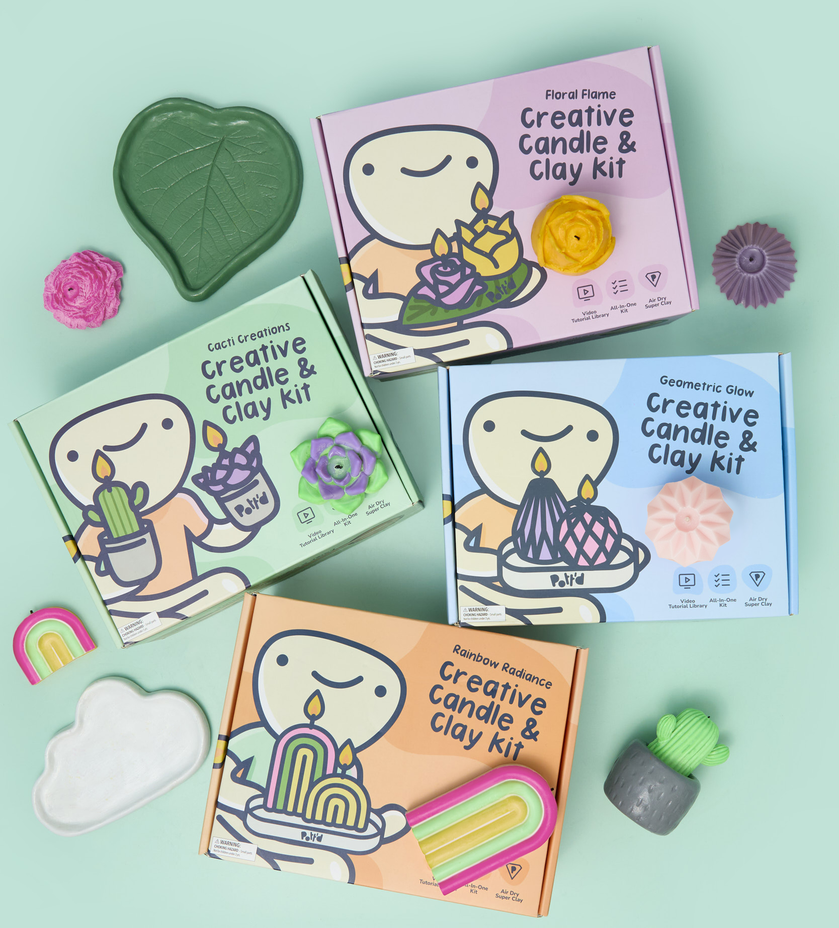 Pott'd Bundles Creative Candle bundle 4 kit candele fai da te