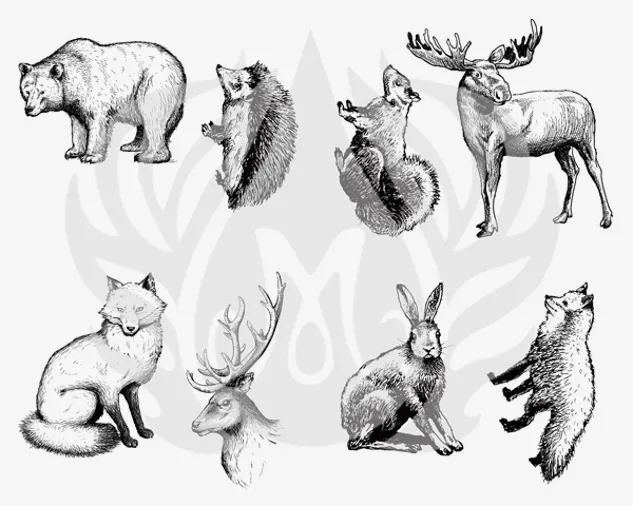 Mayco Silkscreens Woodland Animals maschera ceramica