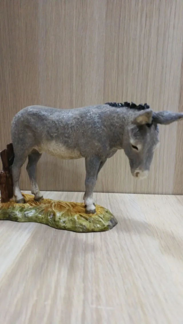 Ditta Montanini Landi 420-1803 asino presepe resina 18 cm