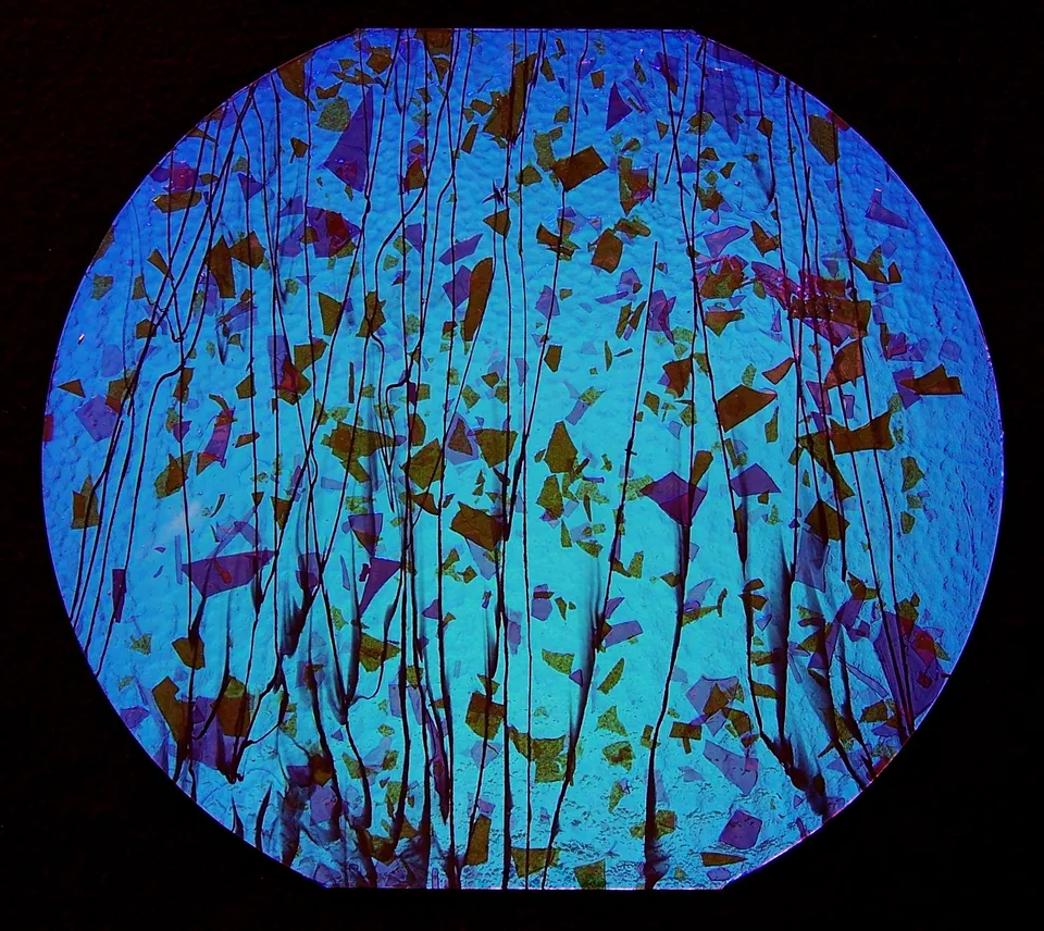 Cbs Specialty Glass vetro dicroico Fracture 4114 Yellow Blue