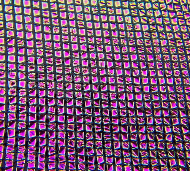 CBS Crinklized Square 0.5 vetro fusione tondo quadretti
