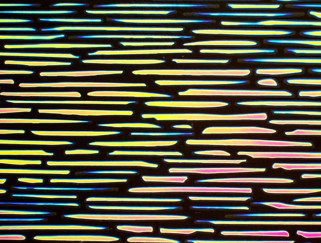 CBS Borderline Dashes Green Magenta vetro dicroico aurora