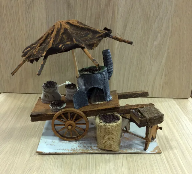 Ditta Montanini Minuterie 066 Carretto Castagnaro 14,5 cm Presepe