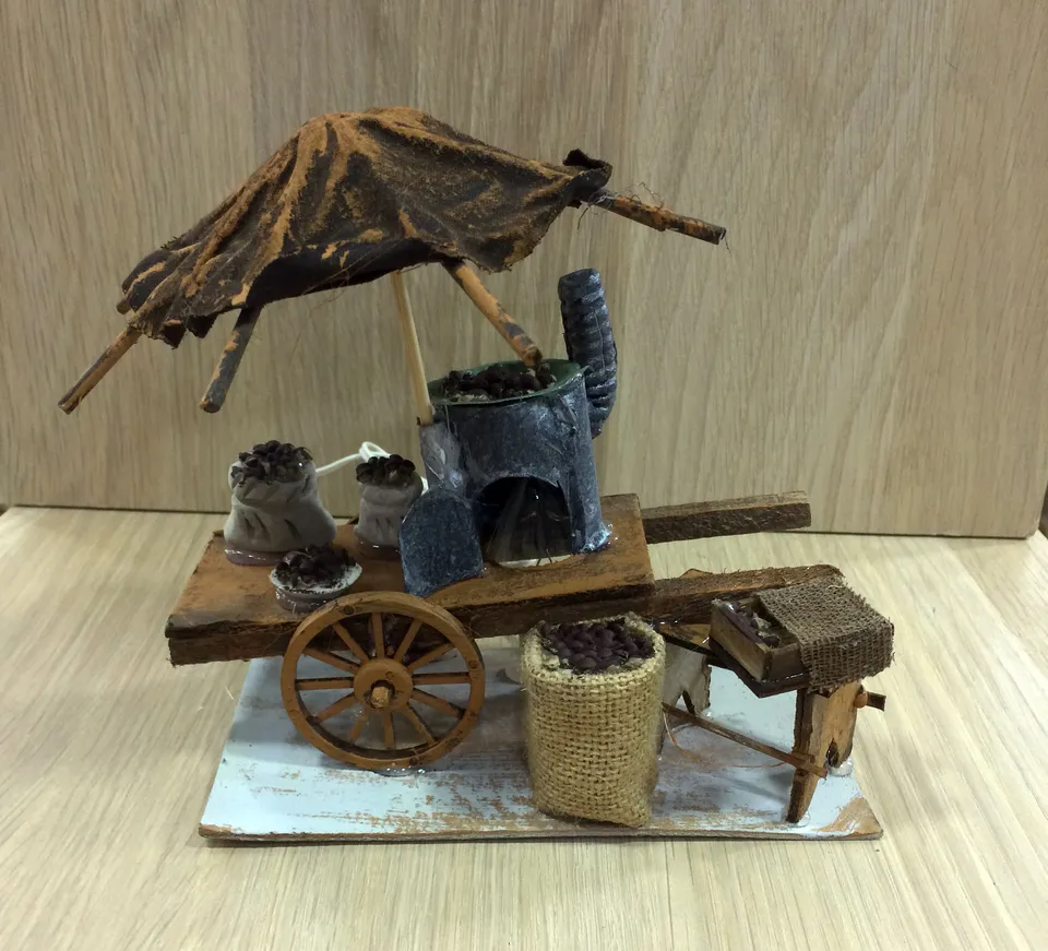 Ditta Montanini Minuterie 066 Carretto Castagnaro 14,5 cm Presepe