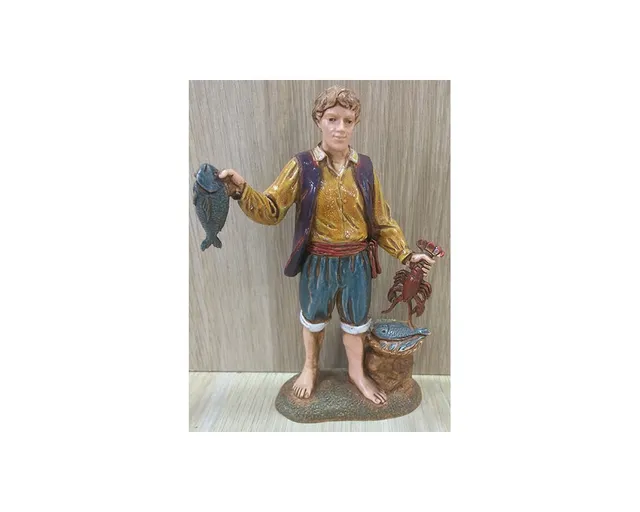 Pastori Landi 1257-03 Pescatore Napoletano 12 cm statuina resina