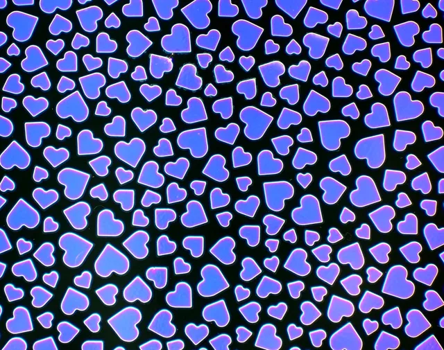CBS Borderline Hearts vetro dicroico verde magenta blu foglio