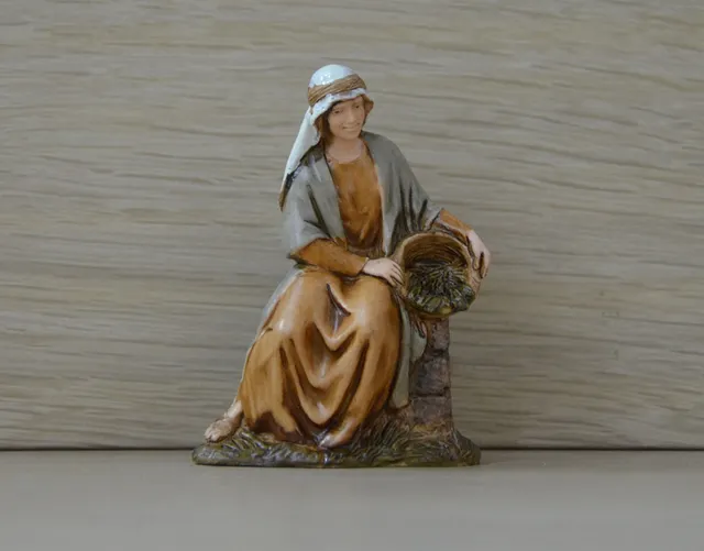 Pastori Landi 0174/2 Donna Seduta statuina presepe 10 cm