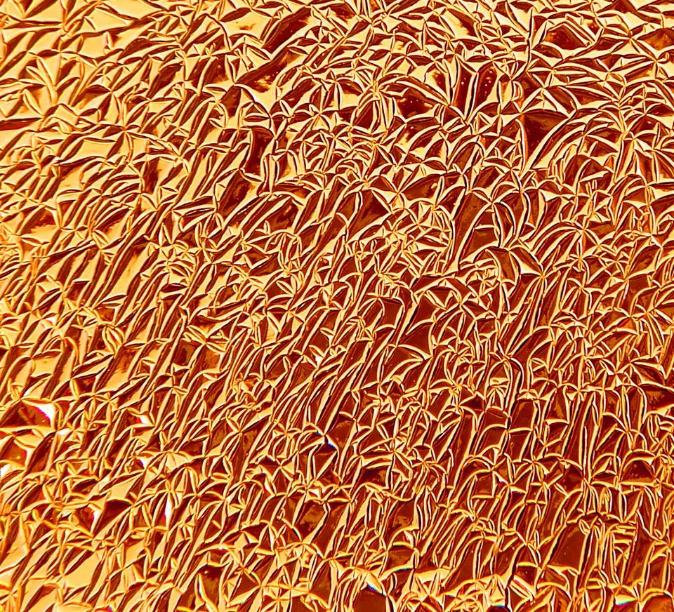 Cbs Dichroic Crinklized Cyan Red vetro tondo fusione