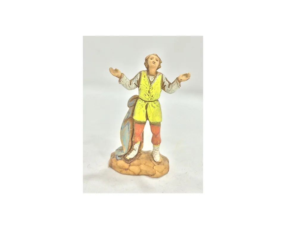 Montanini Pastori Landi 3516 Meravigliato statuina presepe resina