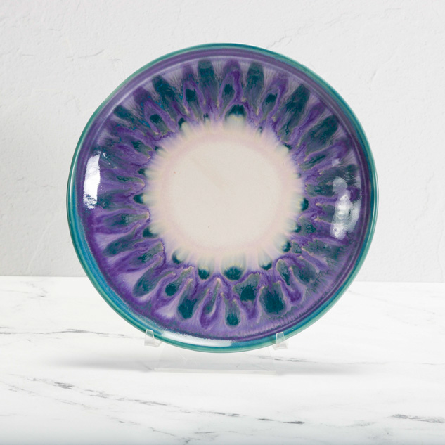 Mayco Stoneware Bisque piatto insalata con bordo