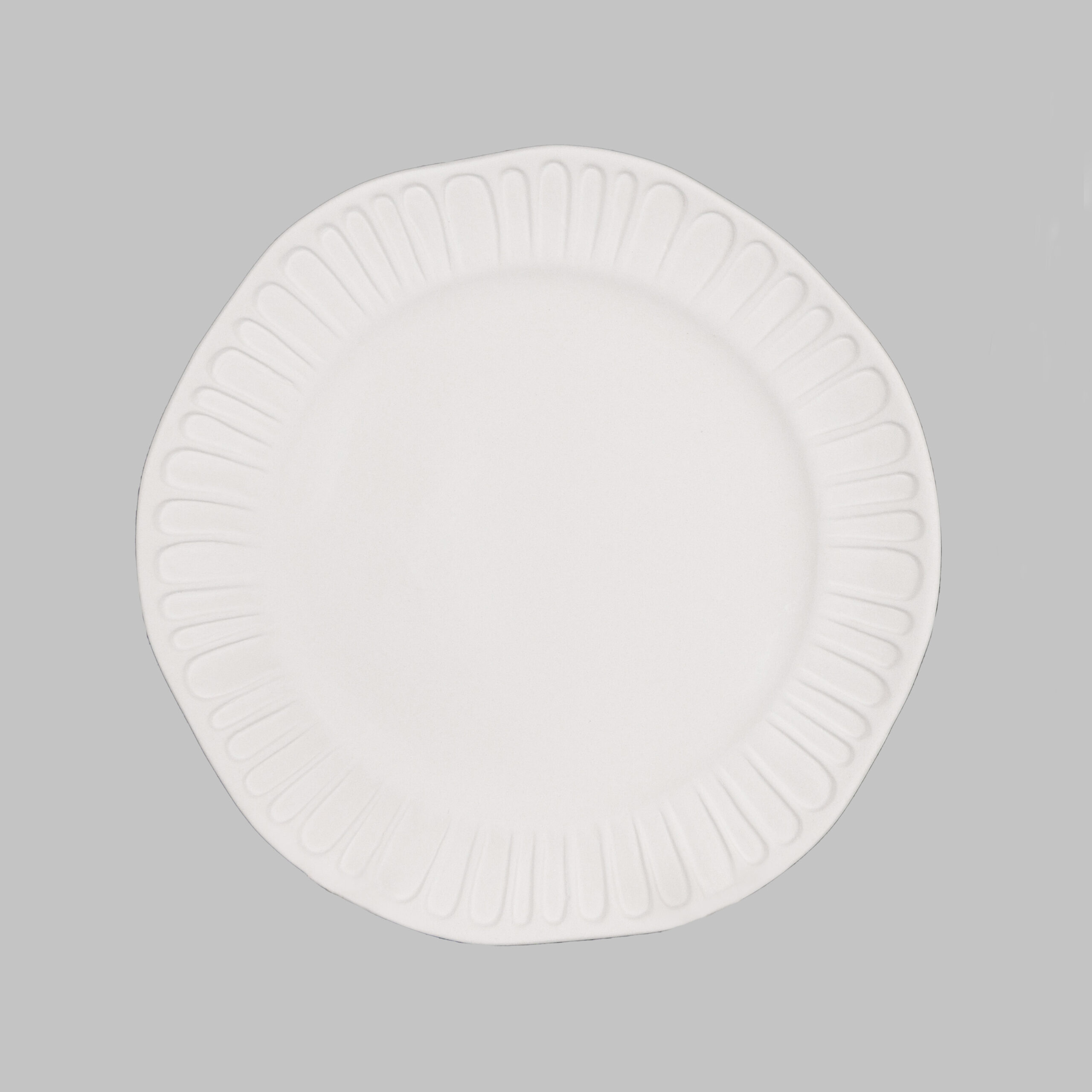 Mayco Stoneware Bisque Fluted Salad Plate piatto bisquit gres