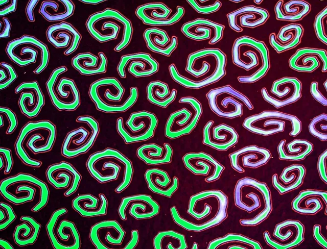 Cbs Dichroic Borderline Spirals vetro smeraldo aurora quarto