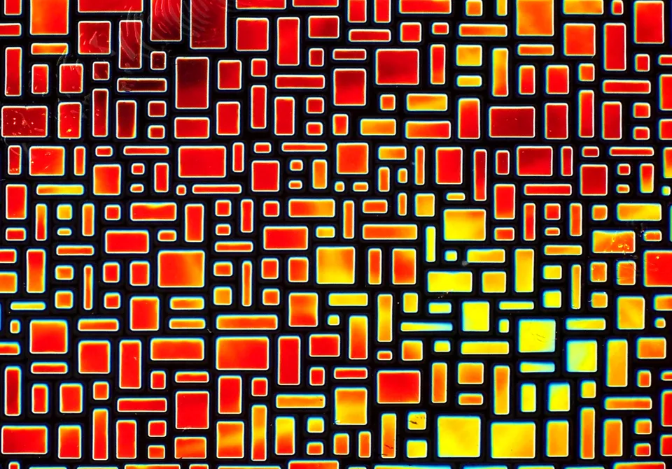 Cbs Dichroic Borderline Masonry Cyan vetro dicroico Aurora Borealis