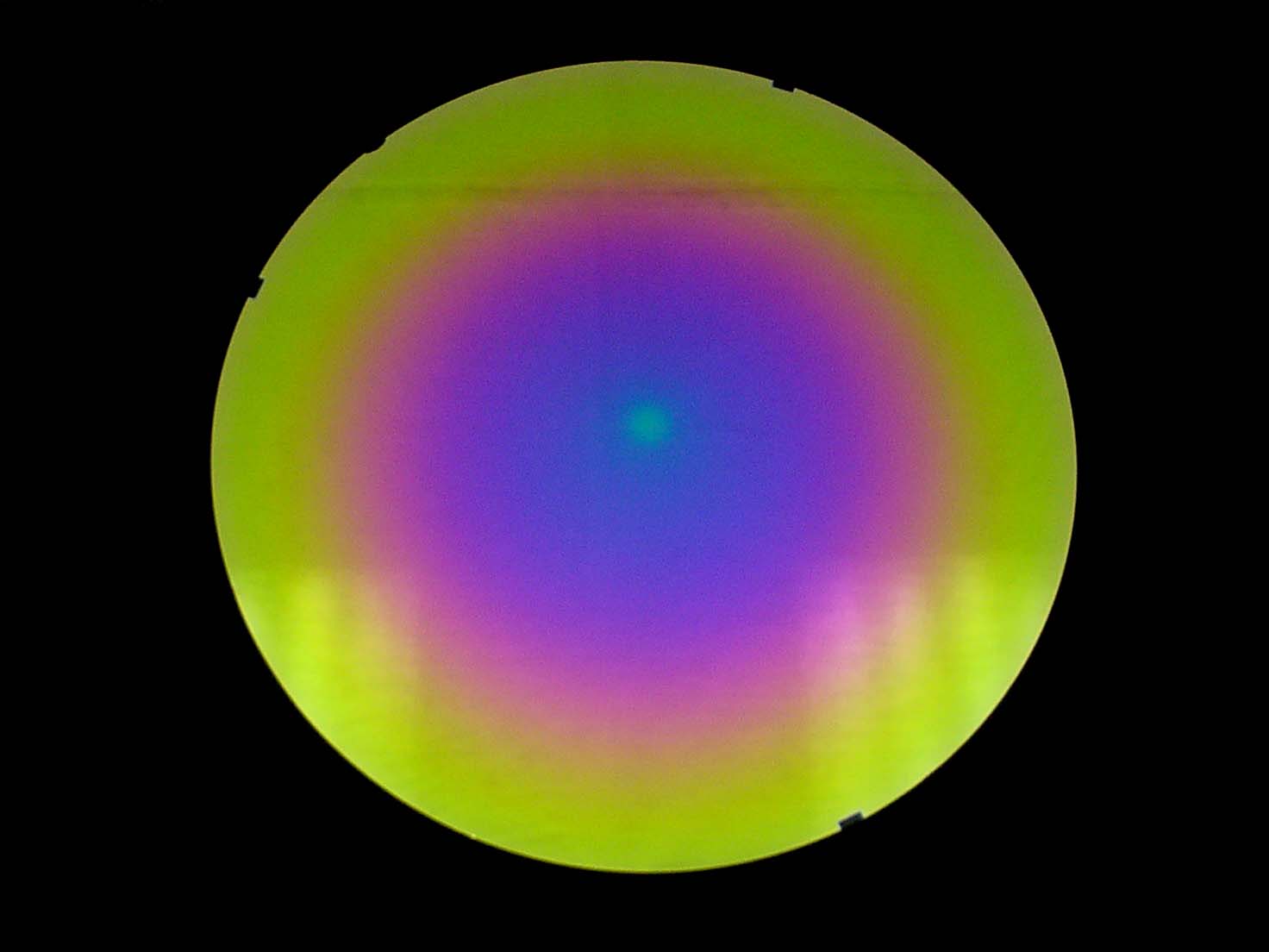 Cbs Dichroic Target Rainbow Half vetro tondo verde magenta blu