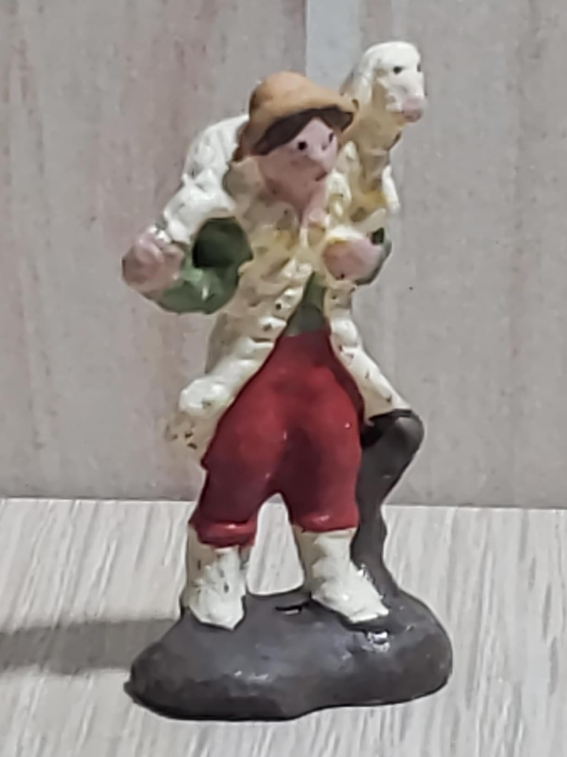 Ditta Montanini Pastori in terracotta TC30033 statuina pastore