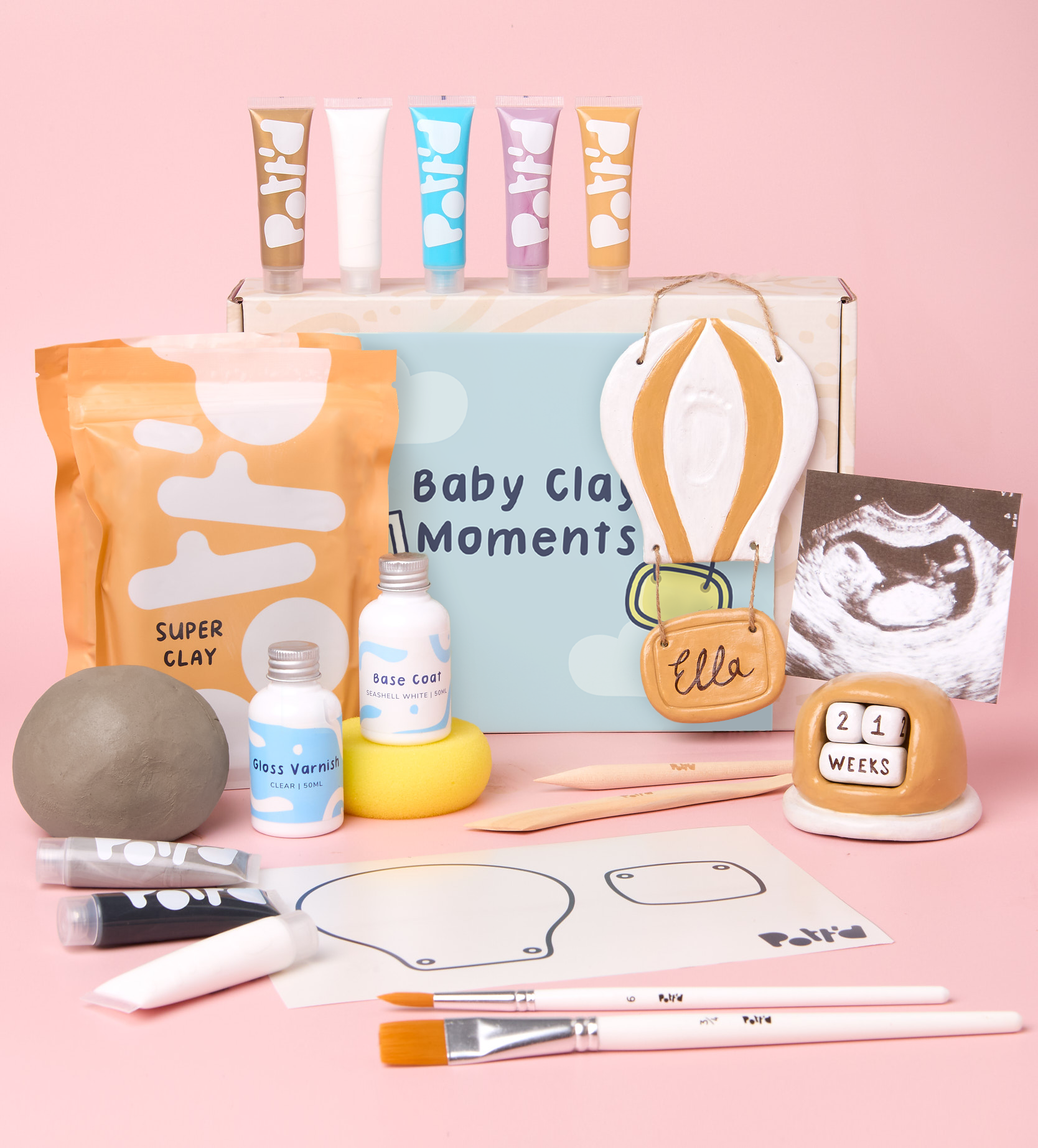 Pott'd Projects Baby Clay Moments kit argilla impronta neonato