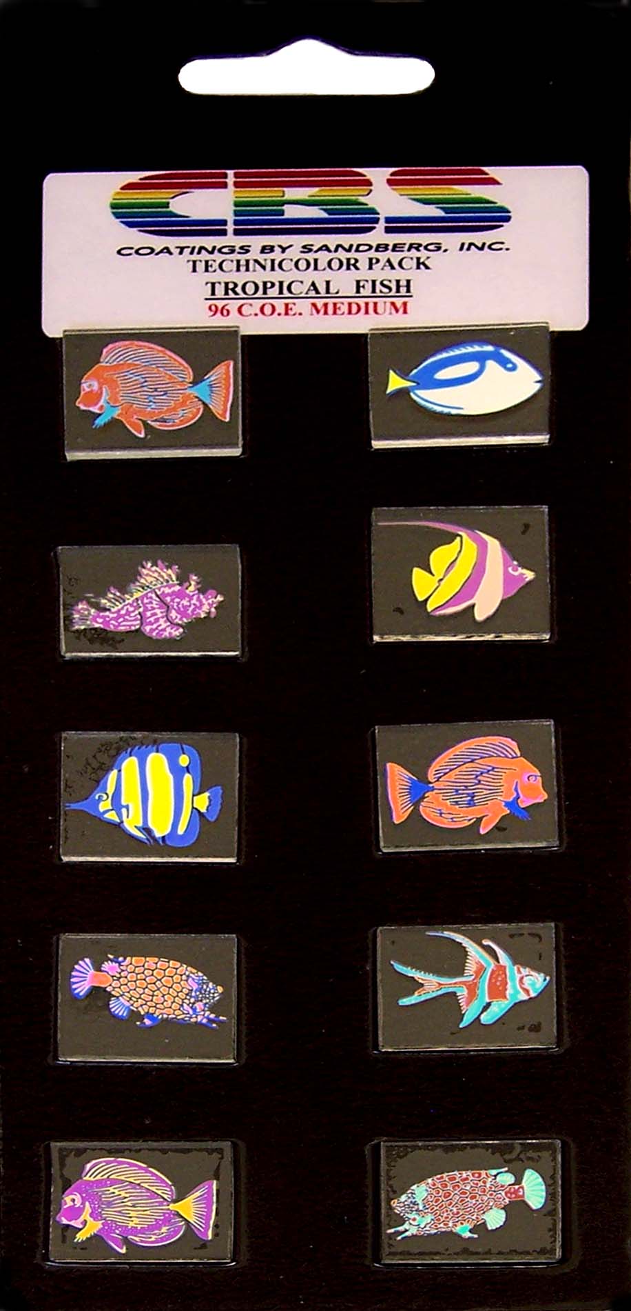 Cbs Dichroic Technicolor Fish Medium vetro dicroico 10 pezzi 96 COE