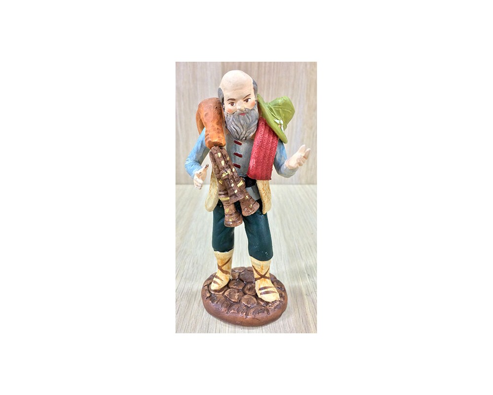 Ditta Montanini Pastori terracotta T1210 zampognaro 12cm presepe