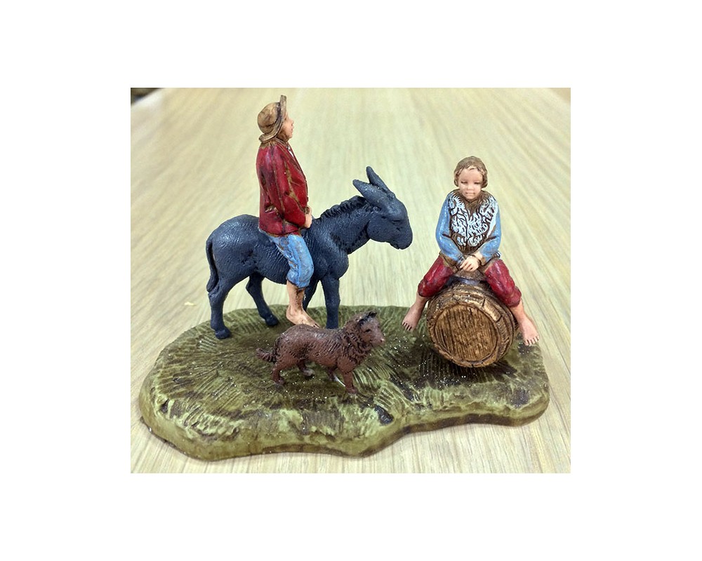 Montanini Gruppi Landi 0613-06 gruppo presepe statuina resina