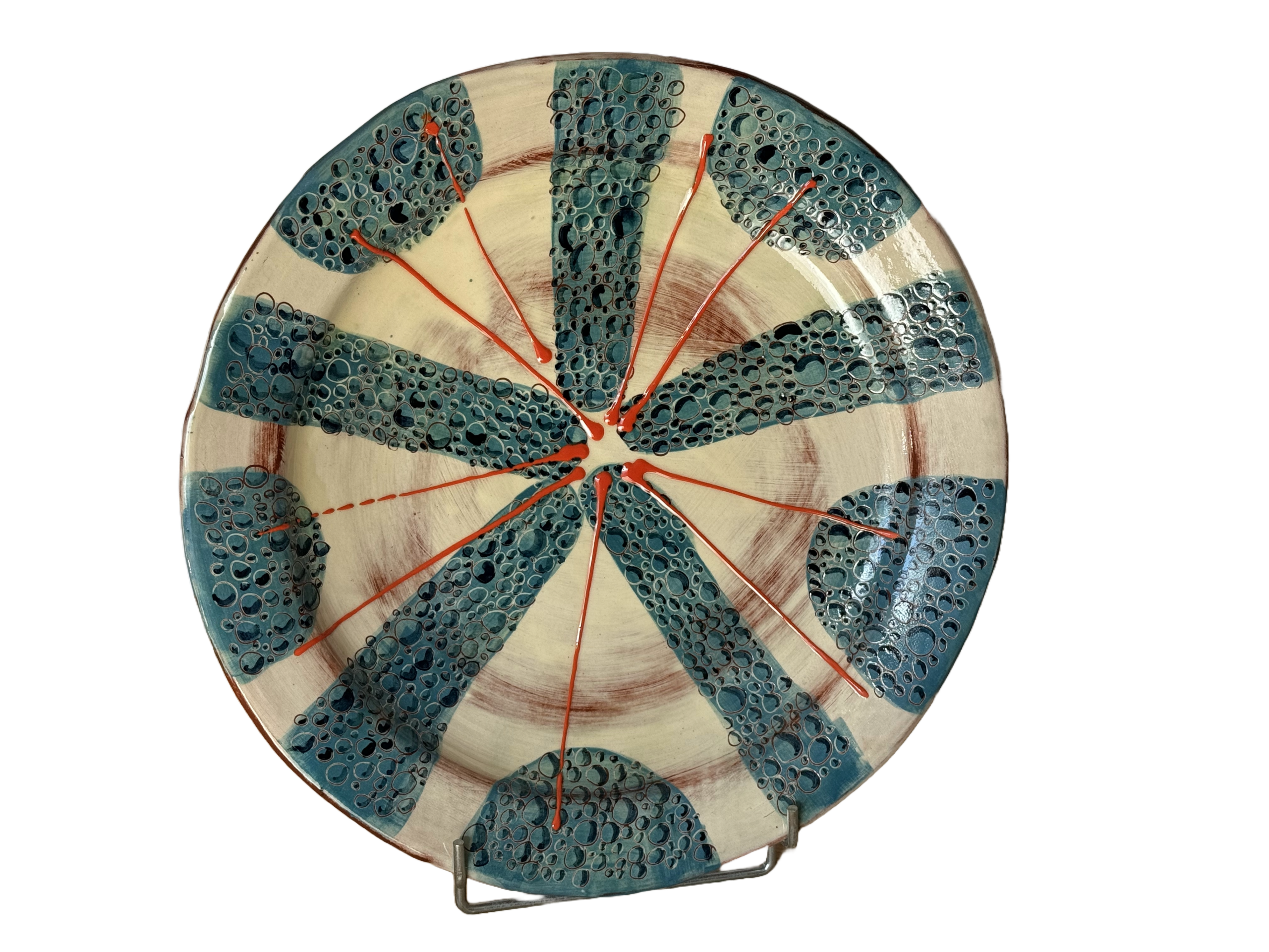 OrientéObjets Figuerolles piatto 38 cm piccole bolle