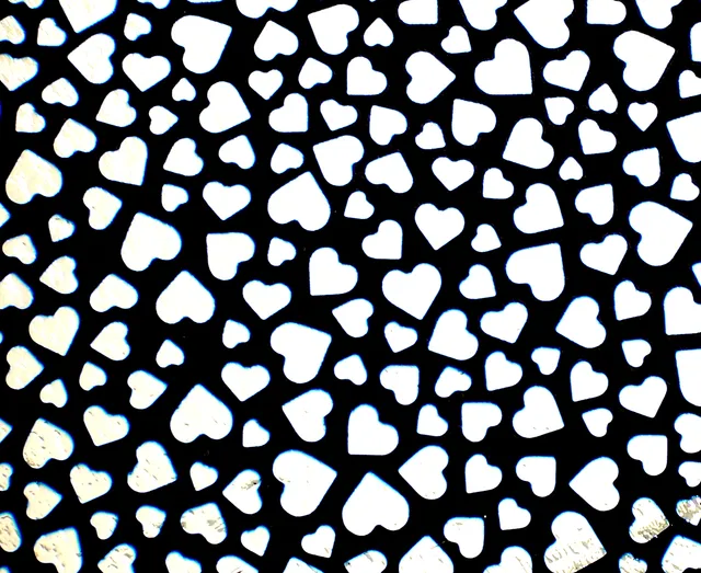 Cbs Borderline Hearts vetro dicroico rosso argento sheet