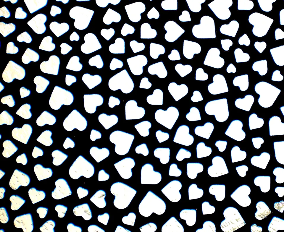 Cbs Borderline Hearts vetro dicroico rosso argento sheet